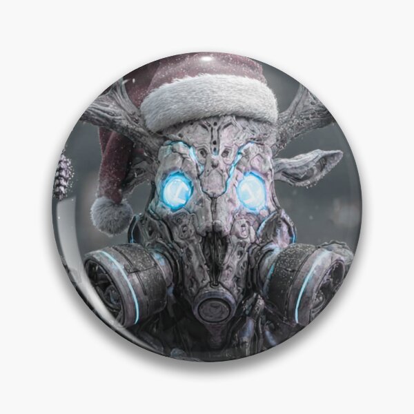 Item preview, TOCOCLAWS Frostbite Protocol: Cyberpunk Gas Mask Deer Throw Pillow designed and sold by TOCOCLAWS.