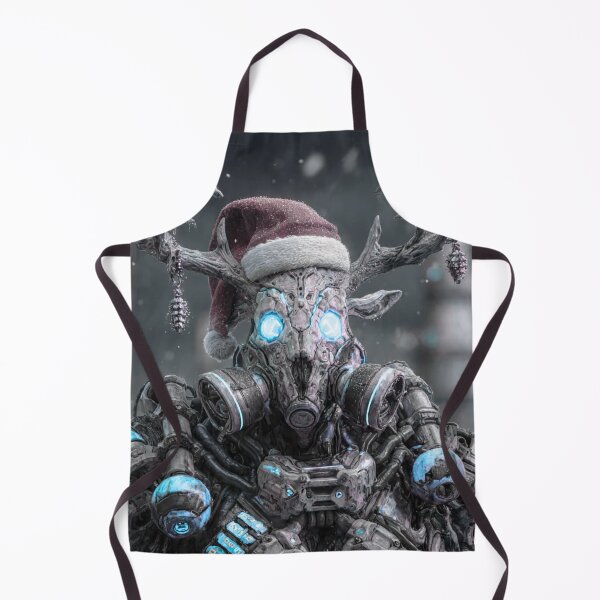 Item preview, TOCOCLAWS Frostbite Protocol: Cyberpunk Gas Mask Deer Throw Pillow designed and sold by TOCOCLAWS.