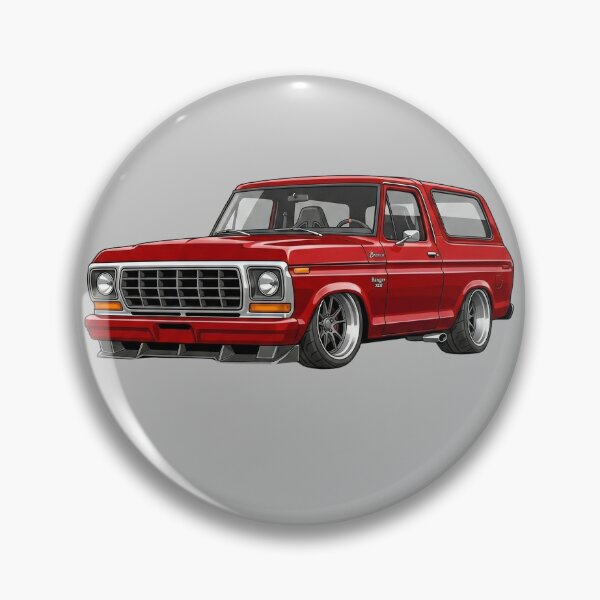 Item preview, Custom 1978 Ford Bronco Ranger XLT Lowered Red SUV Illustration designed and sold by Motorline44.