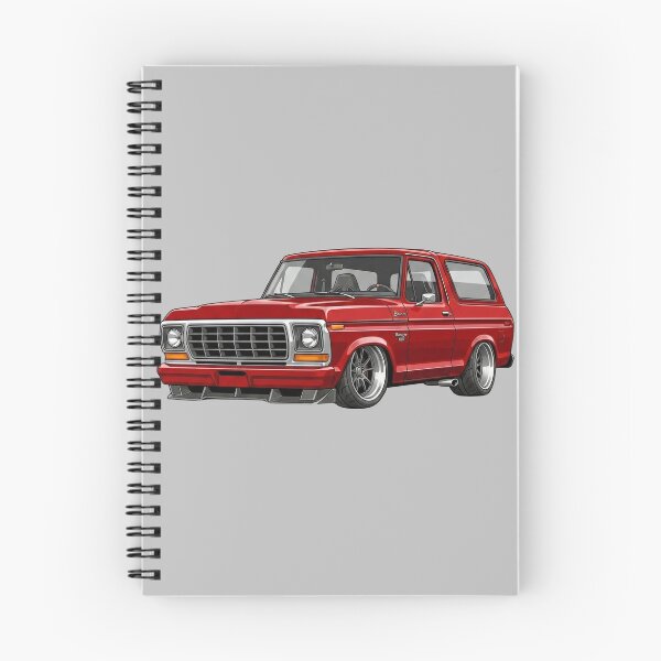 Item preview, Custom 1978 Ford Bronco Ranger XLT Lowered Red SUV Illustration designed and sold by Motorline44.