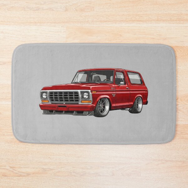 Item preview, Custom 1978 Ford Bronco Ranger XLT Lowered Red SUV Illustration designed and sold by Motorline44.