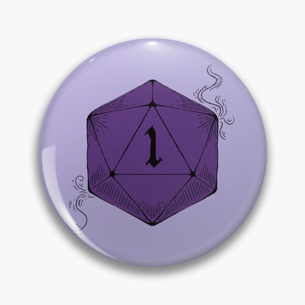 Item preview, Purple Nat 1! | DnD Dungeons and Dragons d20 Dice Natural 1 designed and sold by AvaDCreative.