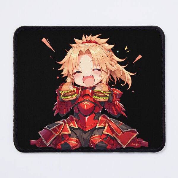 Item preview, Mordred Red Saber Fate Grand Order Chibi Burger Feast designed and sold by earlobejerk.