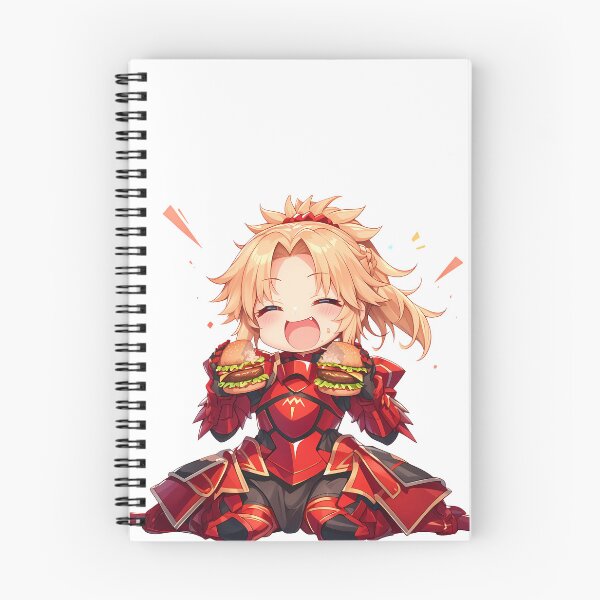Item preview, Mordred Red Saber Fate Grand Order Chibi Burger Feast designed and sold by earlobejerk.