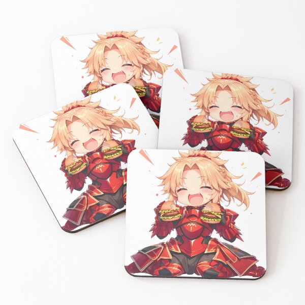 Item preview, Mordred Red Saber Fate Grand Order Chibi Burger Feast designed and sold by earlobejerk.