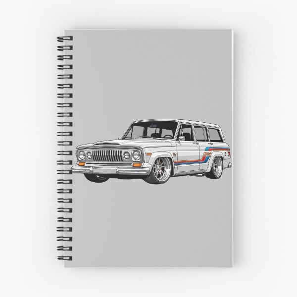 Item preview, Custom 1979 Jeep Cherokee Chief Lowered White Retro SUV Illustration designed and sold by Motorline44.