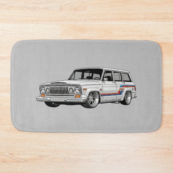 Item preview, Custom 1979 Jeep Cherokee Chief Lowered White Retro SUV Illustration designed and sold by Motorline44.