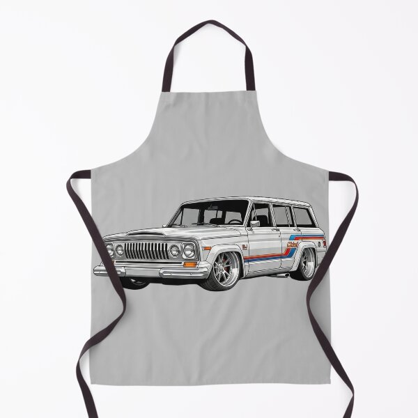Item preview, Custom 1979 Jeep Cherokee Chief Lowered White Retro SUV Illustration designed and sold by Motorline44.