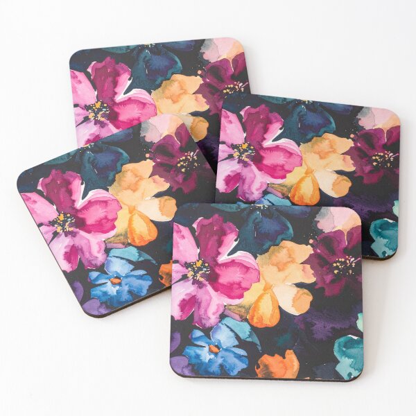 Item preview, Midnight Garden: Moody Watercolor Floral Composition designed and sold by LiveLearnCreate.