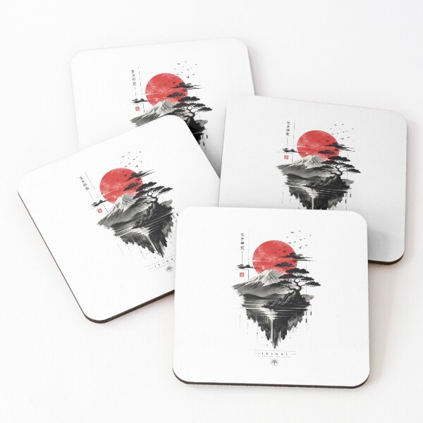 Item preview, Ikigai – Modern Japanese Landscape | Minimalist Mount Fuji Sunset Graphic designed and sold by JA-1994.