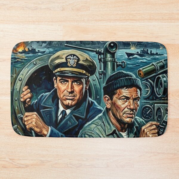 Item preview, Destination Tokyo Retro WWII Submarine Military Drama Tribute Art Movie Poster designed and sold by Art's Diner.