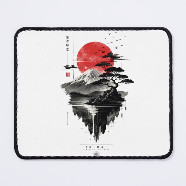 Item preview, Ikigai – Modern Japanese Landscape | Minimalist Mount Fuji Sunset Graphic designed and sold by JA-1994.