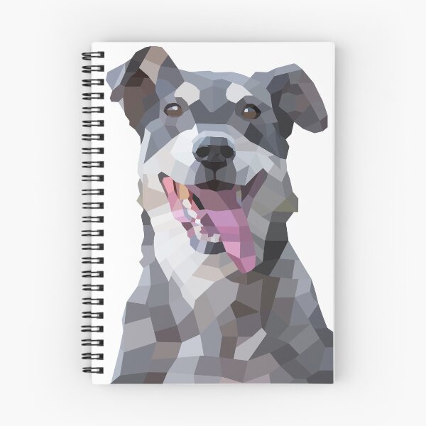 Item preview, Happy Mixed Breed Dog Low Poly Geometric Portrait designed and sold by KhrystallineArt.