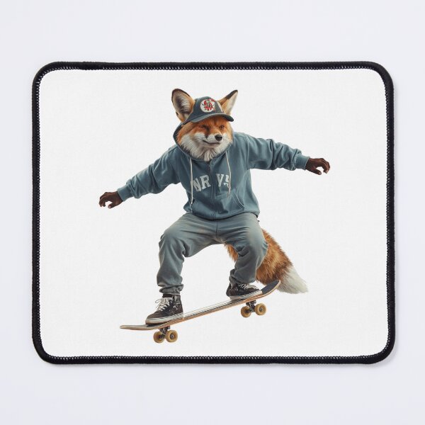 Item preview, Cool Skateboarder Fox Retro Skate Streetwear Aesthetic Art designed and sold by VeloraCrafts.