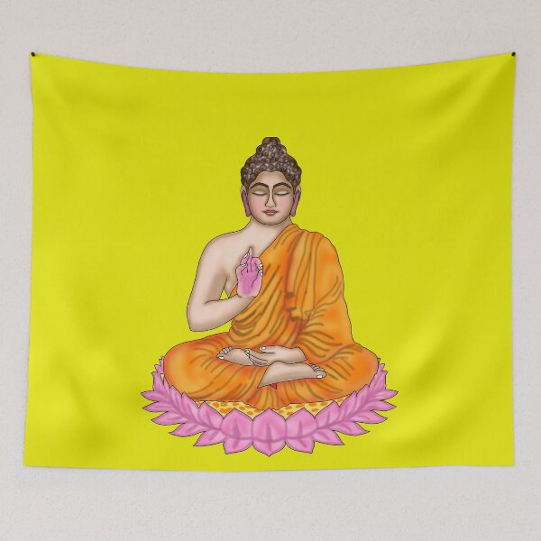 Item preview, Gautam Buddha Artwork | Peaceful Spiritual Digital Painting Illustration designed and sold by Harshit_Digital_Arts.