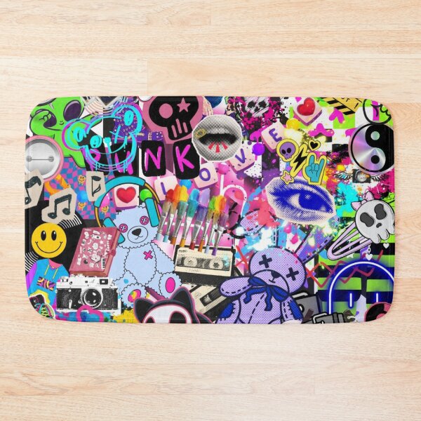 Item preview, Scenecore Inspired 80, 90's Y2K and Today StickerBomb Collage designed and sold by Side By Side Studio.