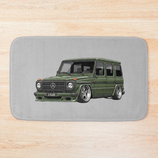 Item preview, Custom 1981 Mercedes Benz G-Class W460 Lowered Green SUV Illustration designed and sold by Motorline44.