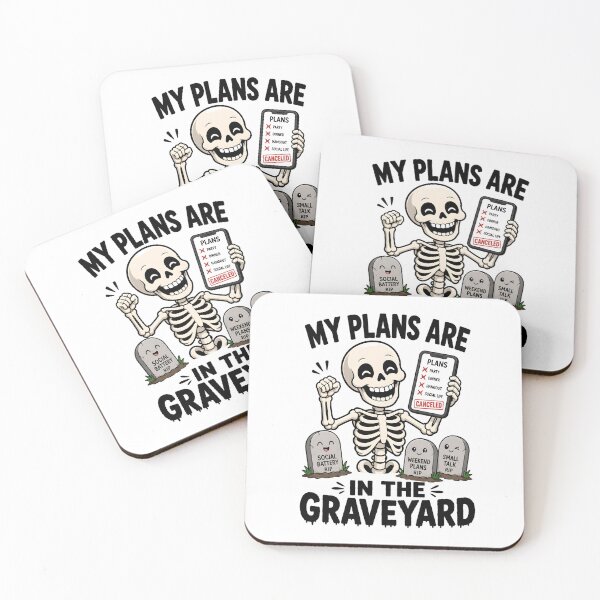Item preview, Skeleton My Plans Are In The Graveyard Introvert Humor designed and sold by Artmares.