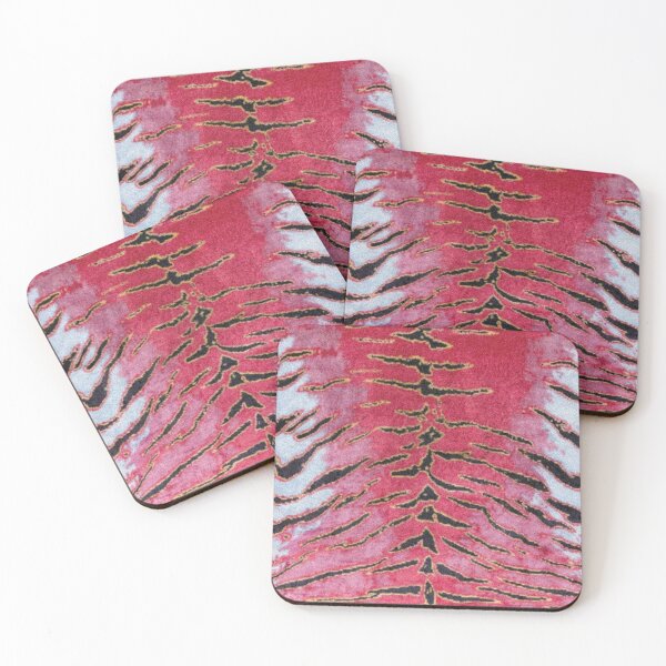 Item preview, Red Tiger Stripes Grunge Texture - Post Punk Art Print designed and sold by destelloacido.