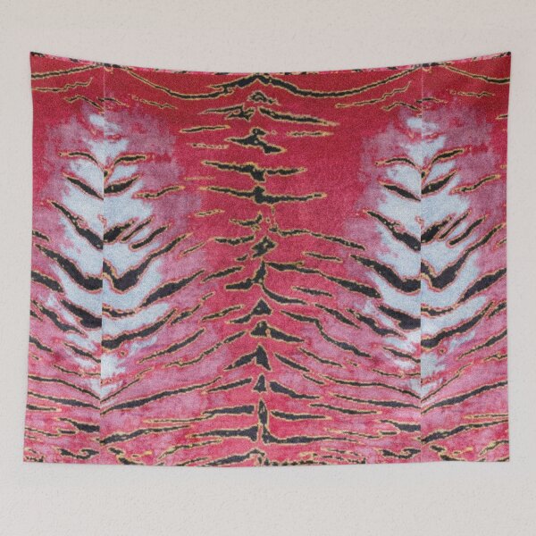 Item preview, Red Tiger Stripes Grunge Texture - Post Punk Art Print designed and sold by destelloacido.