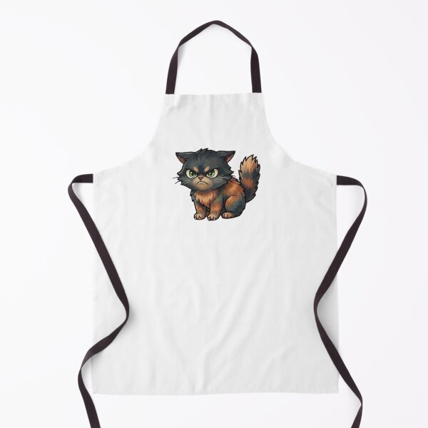 Item preview, Grumpy Fluffy Kitten-Minimalist Brown and Black Cat designed and sold by Northern Glow Art.