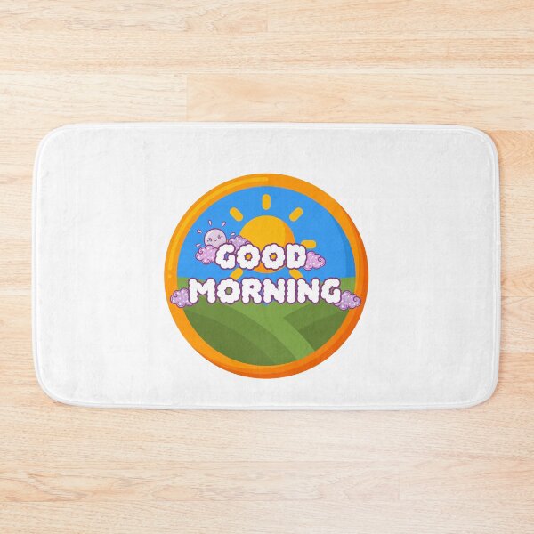 Item preview, good morningGood Morning Sun Badge – Cute Kawaii Quote Design designed and sold by ViralStickShop.