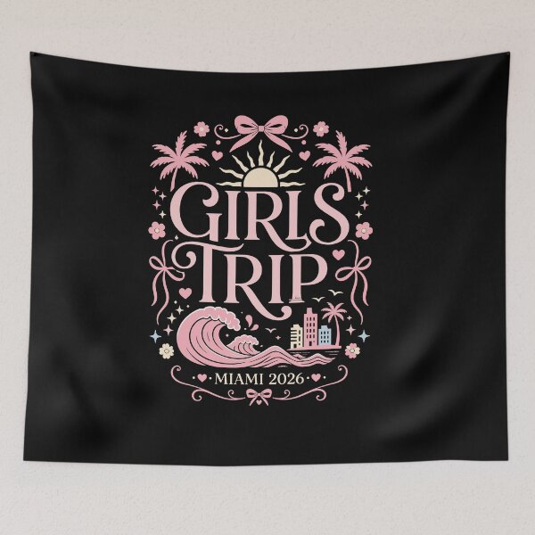Item preview, Miami Girls Trip 2026 Pink Coquette Beach Getaway designed and sold by JasKei-Designs.