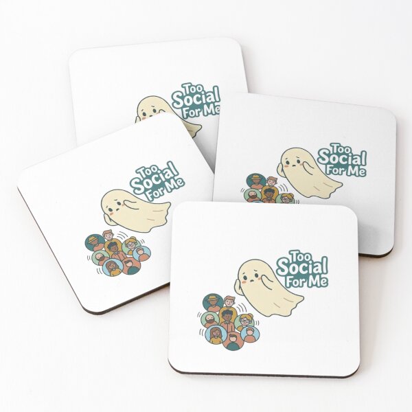 Item preview, Too Social For Me: Cute Ghost Introvert Design designed and sold by Northern Glow Art.