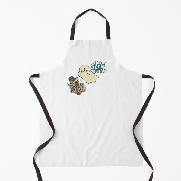 Item preview, Too Social For Me: Cute Ghost Introvert Design designed and sold by Northern Glow Art.
