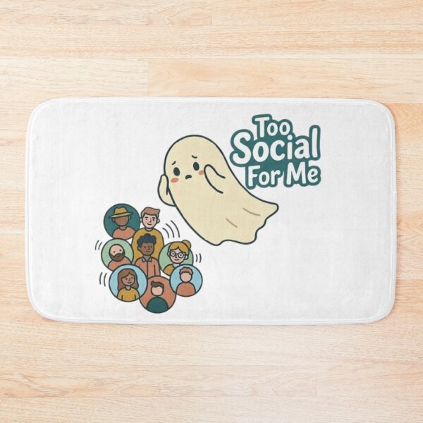 Item preview, Too Social For Me: Cute Ghost Introvert Design designed and sold by Northern Glow Art.