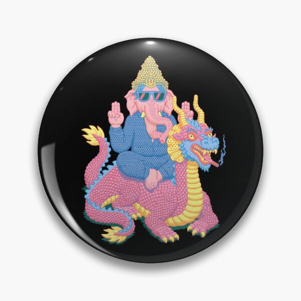 Item preview, Ganesha Riding Dragon Streetwear Pop Art designed and sold by PANNARUK THAILAND.