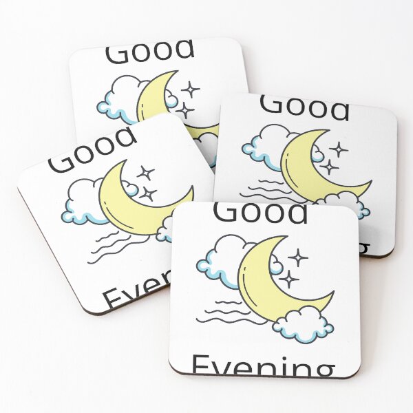 Item preview, Good Evening Moon Quote – Minimalist Crescent Moon Design designed and sold by ViralStickShop.