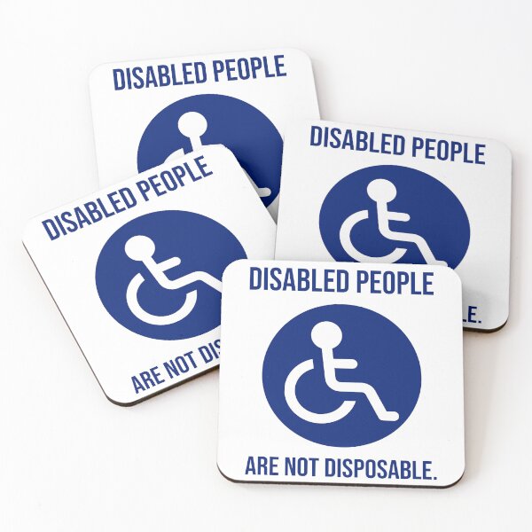 Item preview, Disabled people are not disposable.  designed and sold by Rachel the Artist .