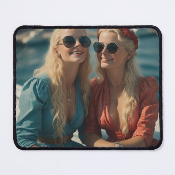 Item preview, Riviera Summer Elegance Blonde Women on Luxury Boat designed and sold by UmSkelig834.