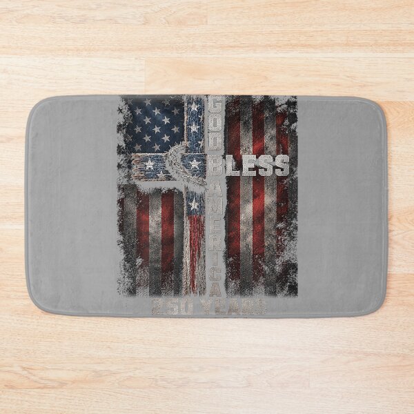 Item preview, God Bless America 250 Years 1776 2026 Christian Cross Flag designed and sold by GreggRoss.