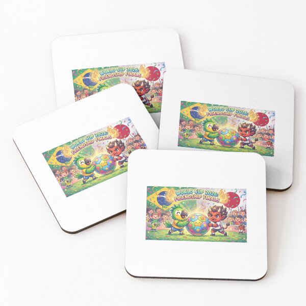 Item preview, Brazil vs Japan World Cup 2026 Cute Chibi Sticker — Parrot Oni Friendship Finals Kids Soccer Decal designed and sold by VikrantCreative.