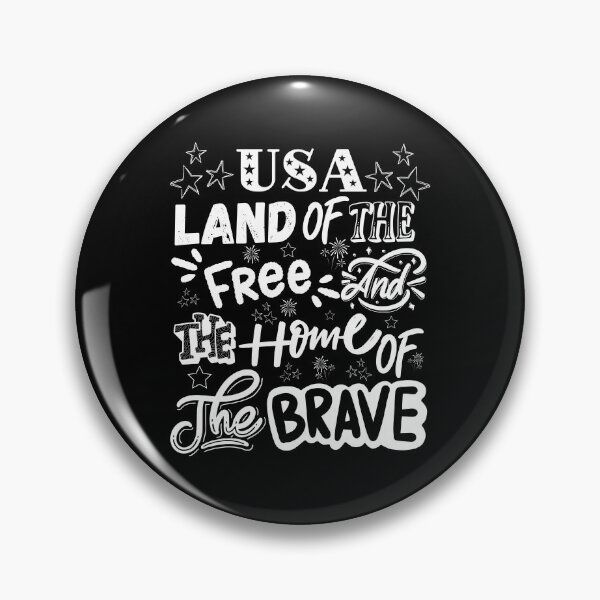 Item preview, USA Land of the Free Home of the Brave — Patriotic Typography American Pride Design White designed and sold by GFamilyC.
