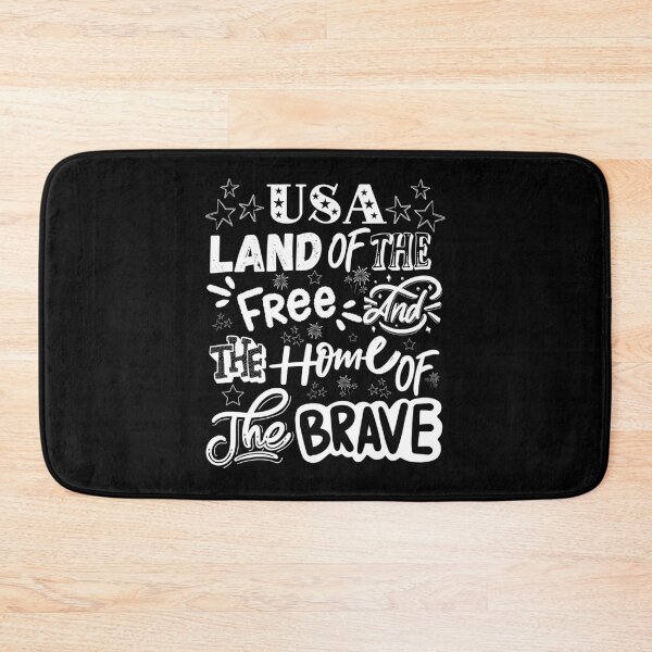 Item preview, USA Land of the Free Home of the Brave — Patriotic Typography American Pride Design White designed and sold by GFamilyC.