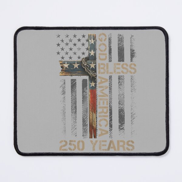 Item preview, God Bless America Christian Cross Flag 250 Years 1776 2026_2 designed and sold by GreggRoss.
