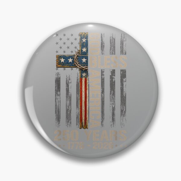 Item preview, God Bless America Christian Cross Flag 250 Years 1776 2026 designed and sold by GreggRoss.