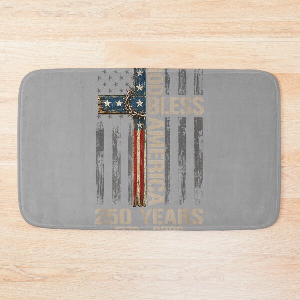Item preview, God Bless America Christian Cross Flag 250 Years 1776 2026 designed and sold by GreggRoss.