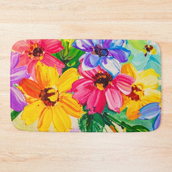 Item preview, Sun-Drenched Garden: Vibrant Impasto Floral Bouquet designed and sold by LiveLearnCreate.