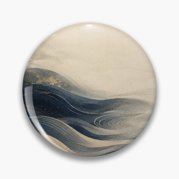 Item preview, Japanese Wave Poster – Indigo Ukiyo-e Inspired Abstract Ocean Wall Art designed and sold by Yugen Veilshadow.