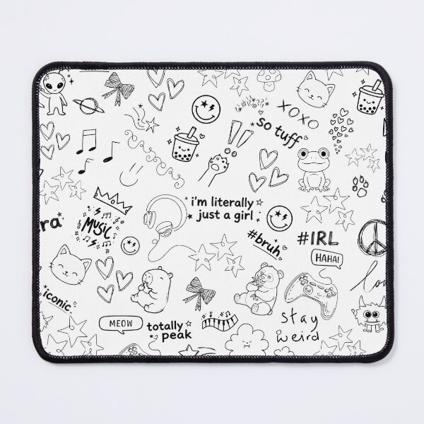Item preview, Gen Z/Gen Alpha Aesthetic Maximalist Doodle Pattern designed and sold by Side By Side Studio.