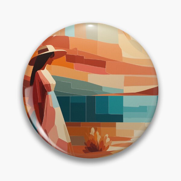 Item preview, Boho Desert Woman Abstract Sunset Art designed and sold by ArtByBoya.