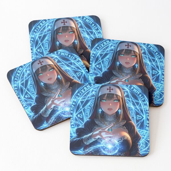 Item preview, Magical Nun Fantasy Sorceress Art designed and sold by GalleryBrisArt.