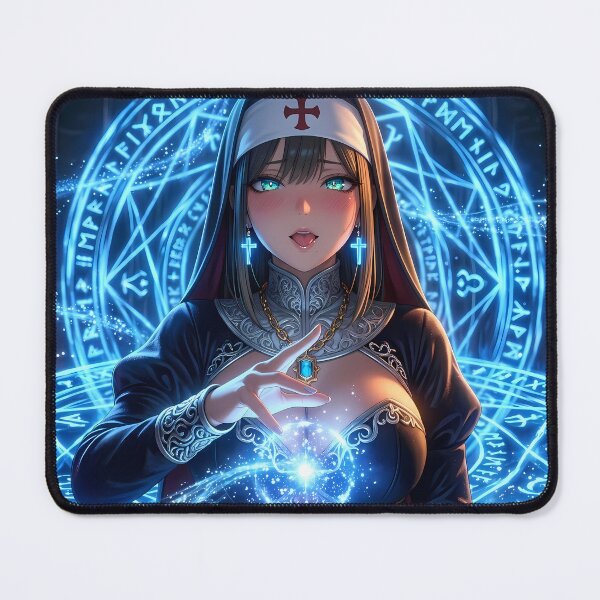 Item preview, Magical Nun Fantasy Sorceress Art designed and sold by GalleryBrisArt.