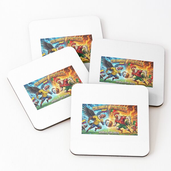 Item preview, Colombia vs Portugal World Cup 2026 Mascot Battle Sticker — Condor Rooster Fire Lightning Soccer Decal designed and sold by VikrantCreative.