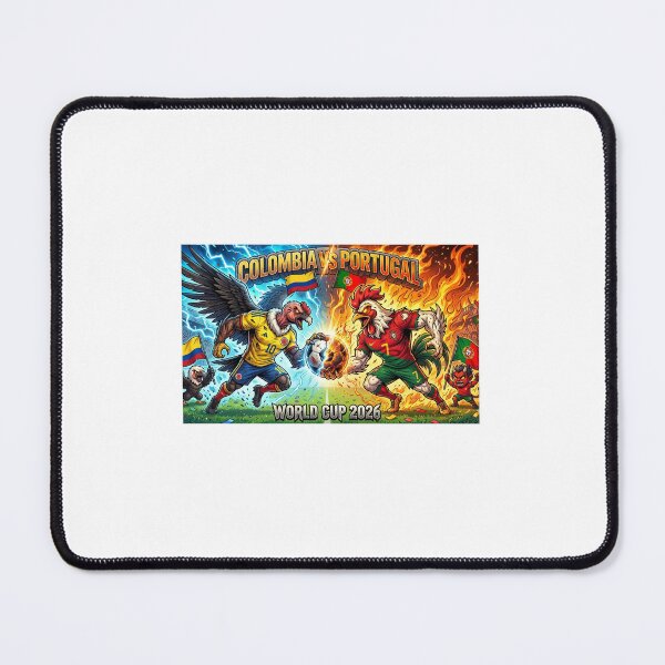 Item preview, Colombia vs Portugal World Cup 2026 Mascot Battle Sticker — Condor Rooster Fire Lightning Soccer Decal designed and sold by VikrantCreative.