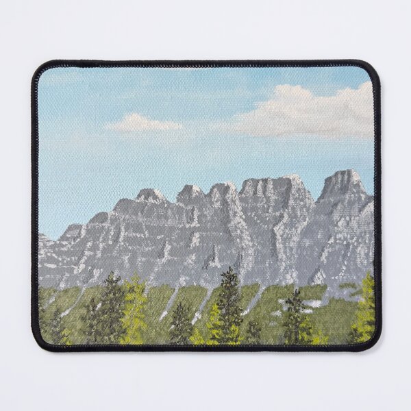 Item preview, Castle Mountain with Flowers designed and sold by Krista-Joan-Art.